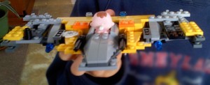 baby eraser and Lego plane